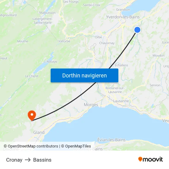 Cronay to Bassins map