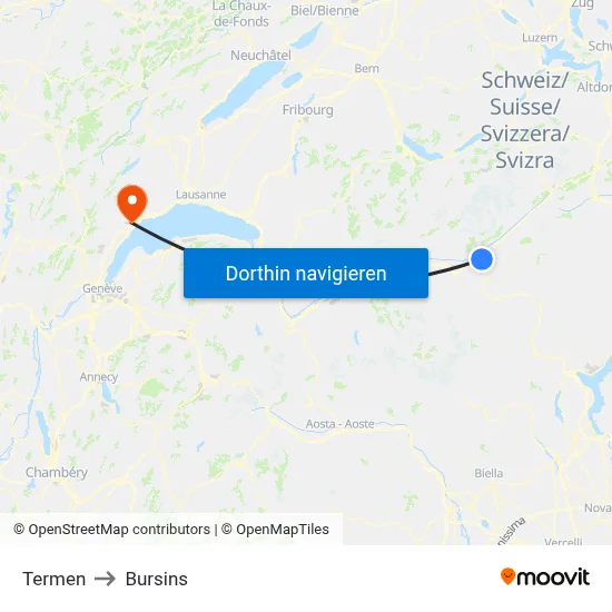 Termen to Bursins map