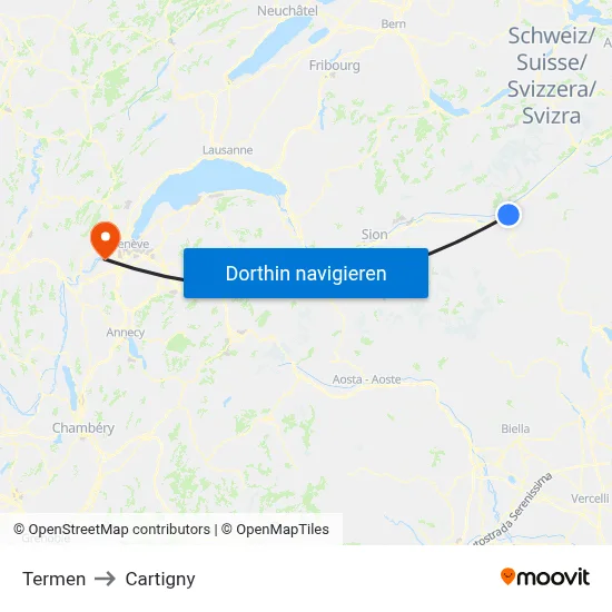 Termen to Cartigny map