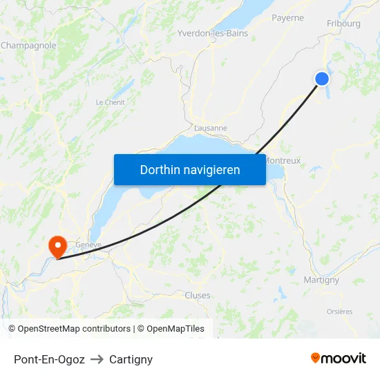 Pont-En-Ogoz to Cartigny map