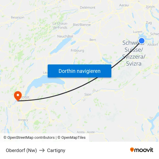 Oberdorf (Nw) to Cartigny map