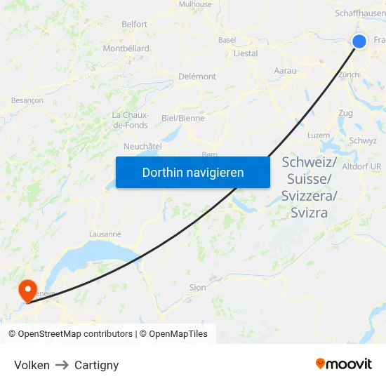 Volken to Cartigny map