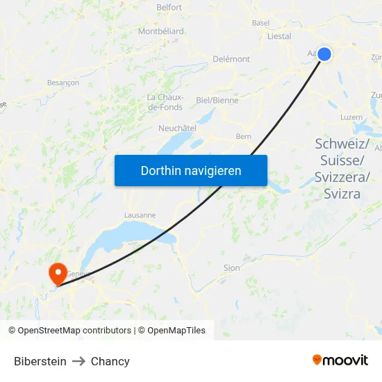 Biberstein to Chancy map
