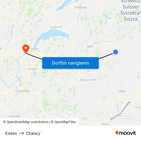 Eisten to Chancy map