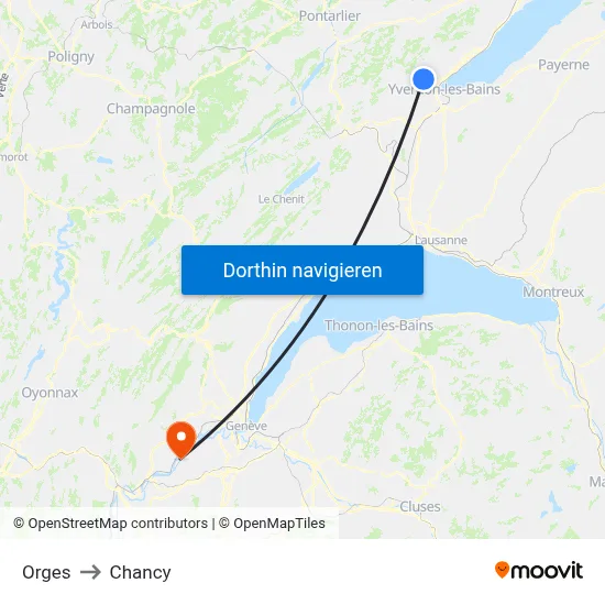 Orges to Chancy map