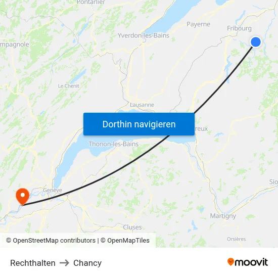 Rechthalten to Chancy map