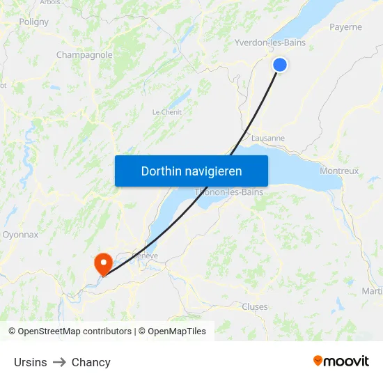 Ursins to Chancy map