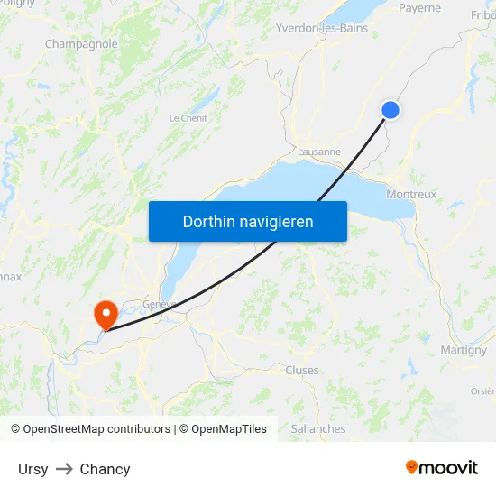 Ursy to Chancy map
