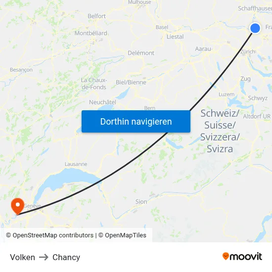Volken to Chancy map