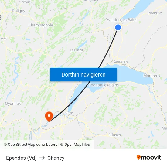 Ependes (Vd) to Chancy map