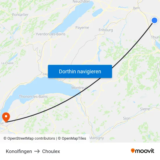 Konolfingen to Choulex map