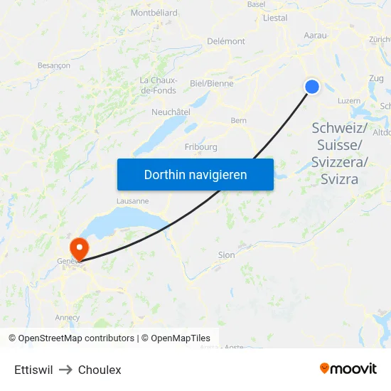 Ettiswil to Choulex map