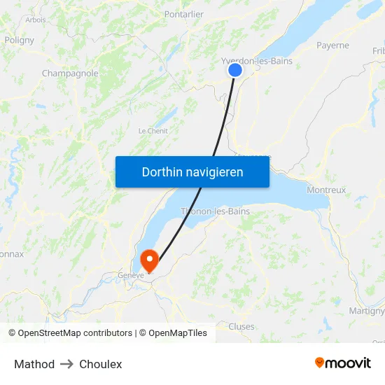 Mathod to Choulex map