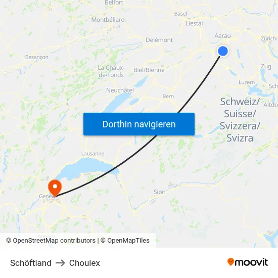 Schöftland to Choulex map