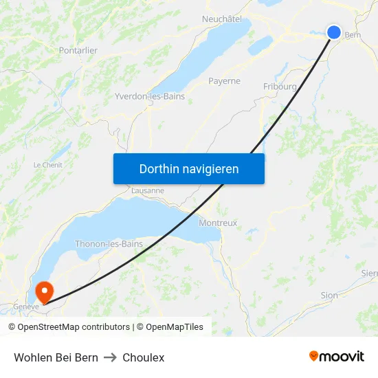 Wohlen Bei Bern to Choulex map