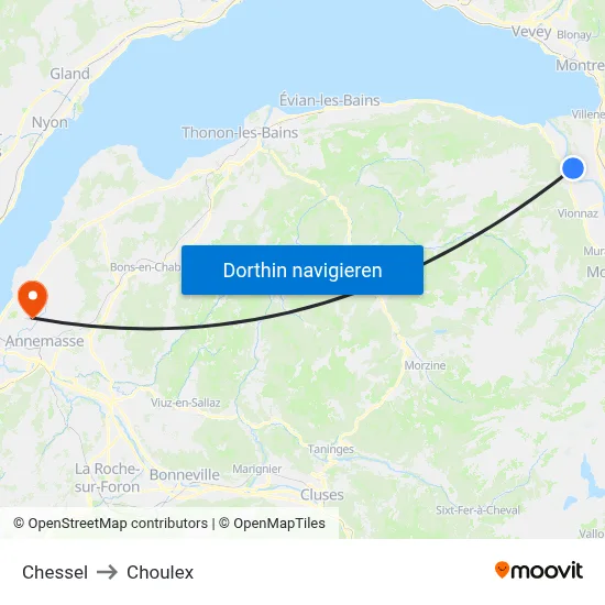 Chessel to Choulex map