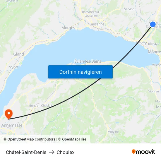 Châtel-Saint-Denis to Choulex map