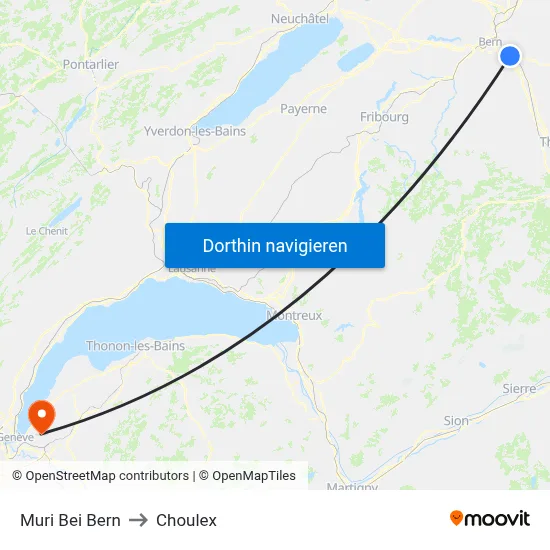 Muri Bei Bern to Choulex map
