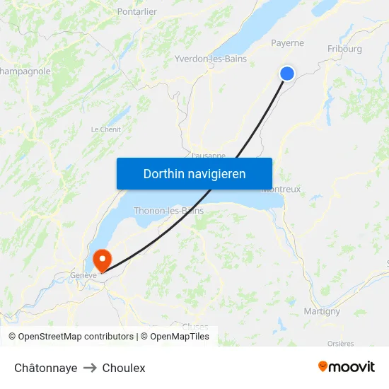 Châtonnaye to Choulex map