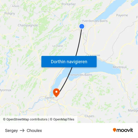 Sergey to Choulex map