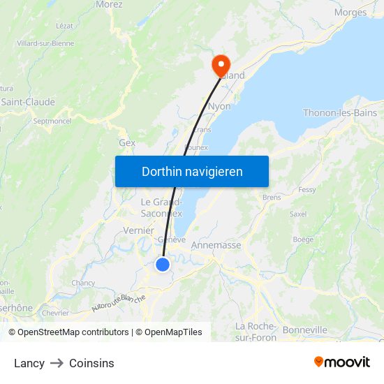 Lancy to Coinsins map