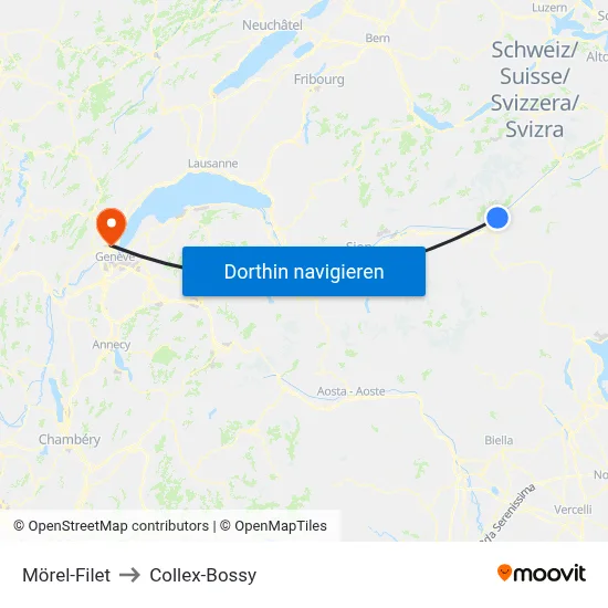 Mörel-Filet to Collex-Bossy map