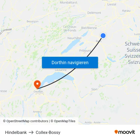 Hindelbank to Collex-Bossy map