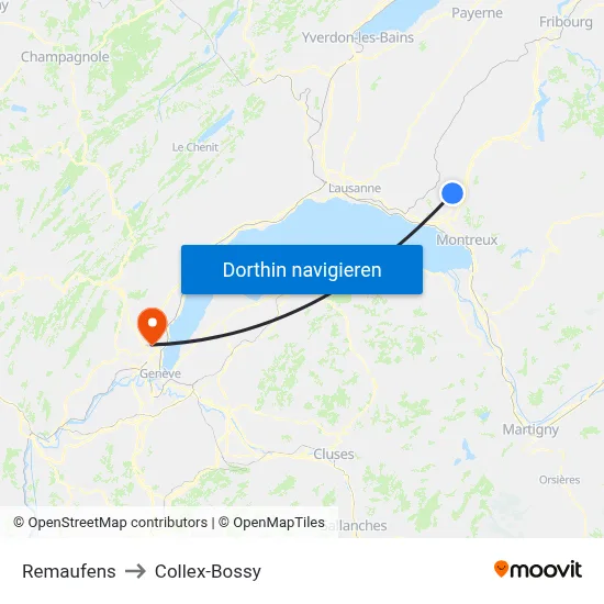 Remaufens to Collex-Bossy map