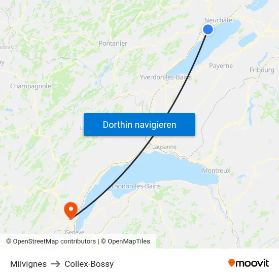 Milvignes to Collex-Bossy map