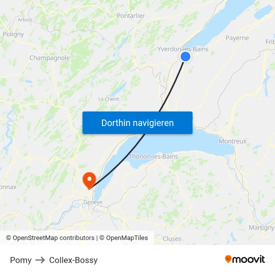 Pomy to Collex-Bossy map