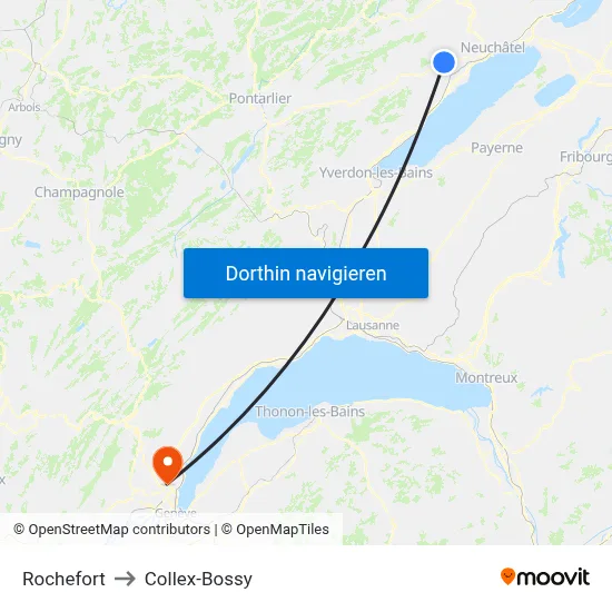 Rochefort to Collex-Bossy map