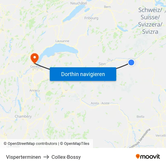 Visperterminen to Collex-Bossy map