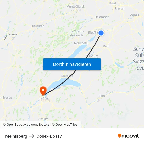 Meinisberg to Collex-Bossy map