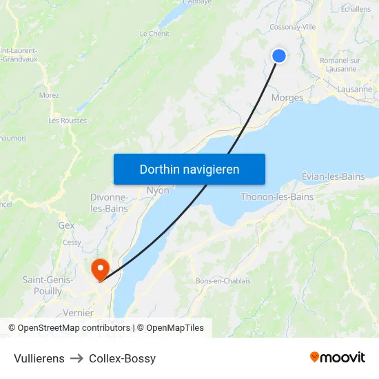 Vullierens to Collex-Bossy map