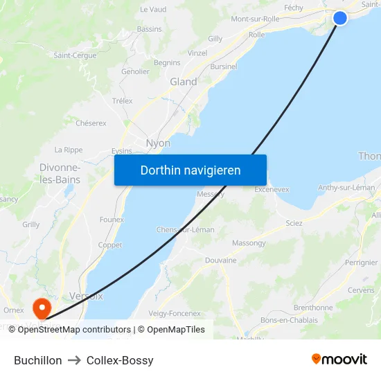 Buchillon to Collex-Bossy map