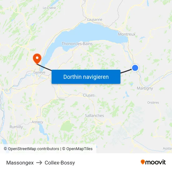 Massongex to Collex-Bossy map