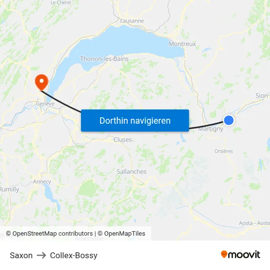 Saxon to Collex-Bossy map