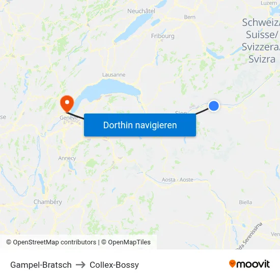 Gampel-Bratsch to Collex-Bossy map