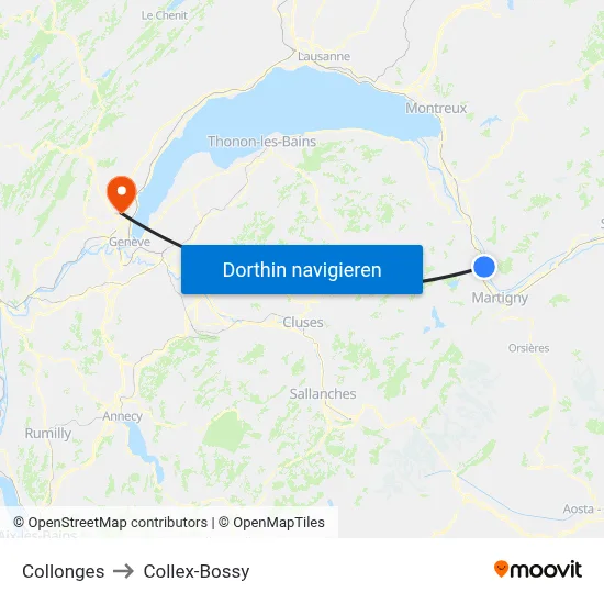Collonges to Collex-Bossy map