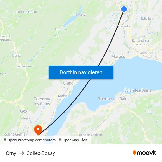 Orny to Collex-Bossy map
