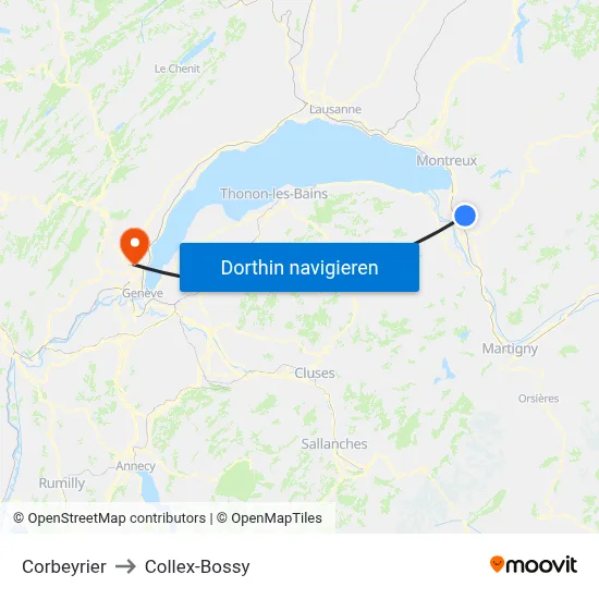 Corbeyrier to Collex-Bossy map