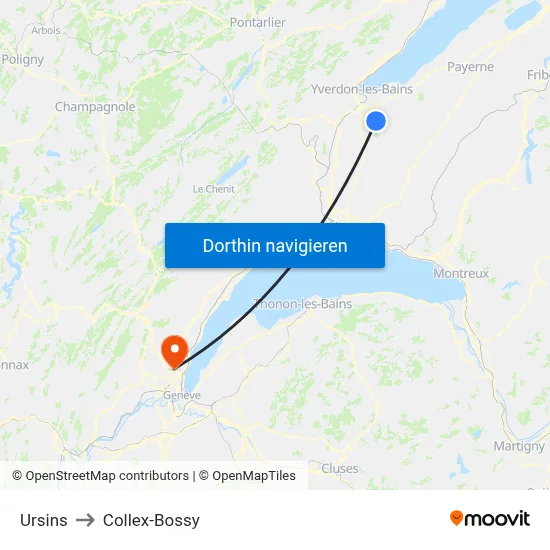 Ursins to Collex-Bossy map