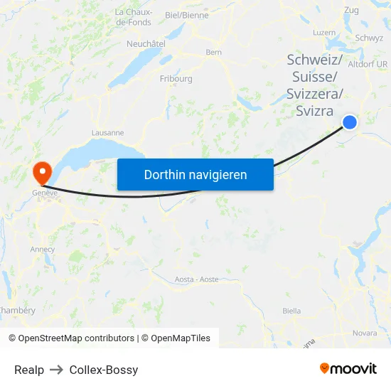 Realp to Collex-Bossy map