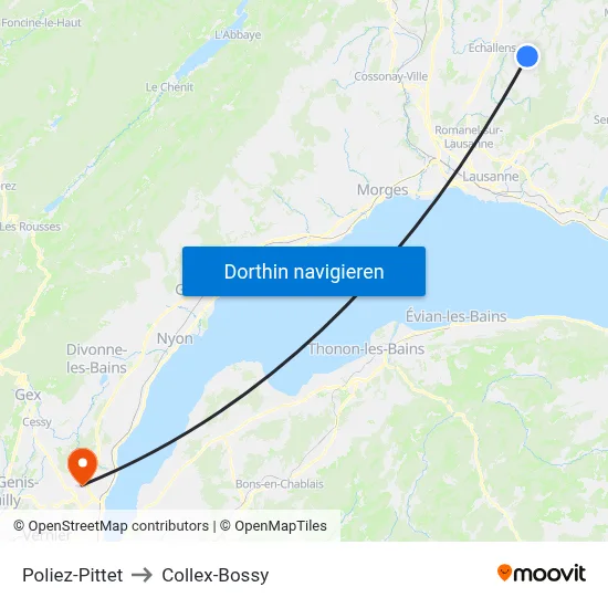 Poliez-Pittet to Collex-Bossy map