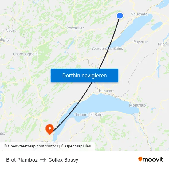 Brot-Plamboz to Collex-Bossy map