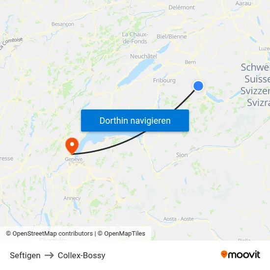 Seftigen to Collex-Bossy map