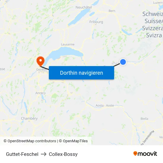 Guttet-Feschel to Collex-Bossy map