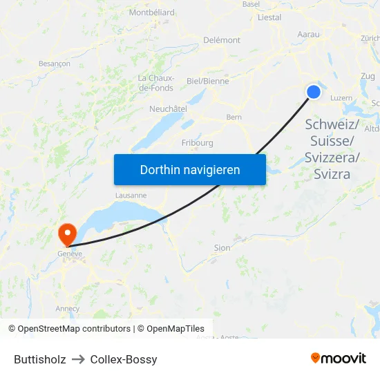 Buttisholz to Collex-Bossy map