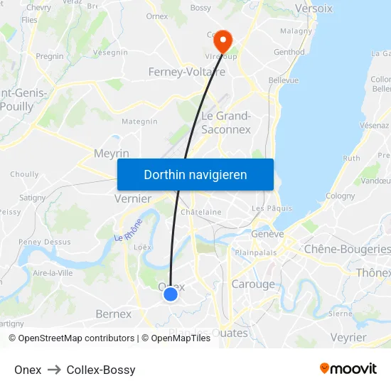 Onex to Collex-Bossy map