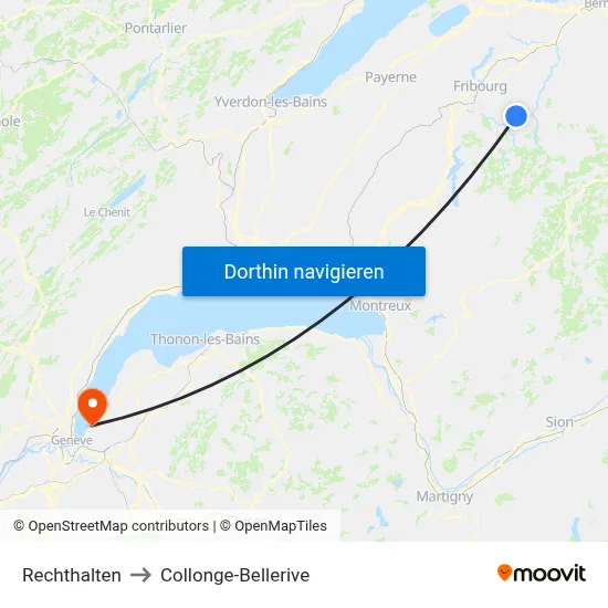 Rechthalten to Collonge-Bellerive map
